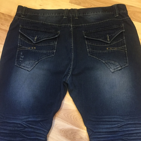 SOLD :-) Blue Geare Denim Jeans Big & Tall Mens - Picture 7 of 8